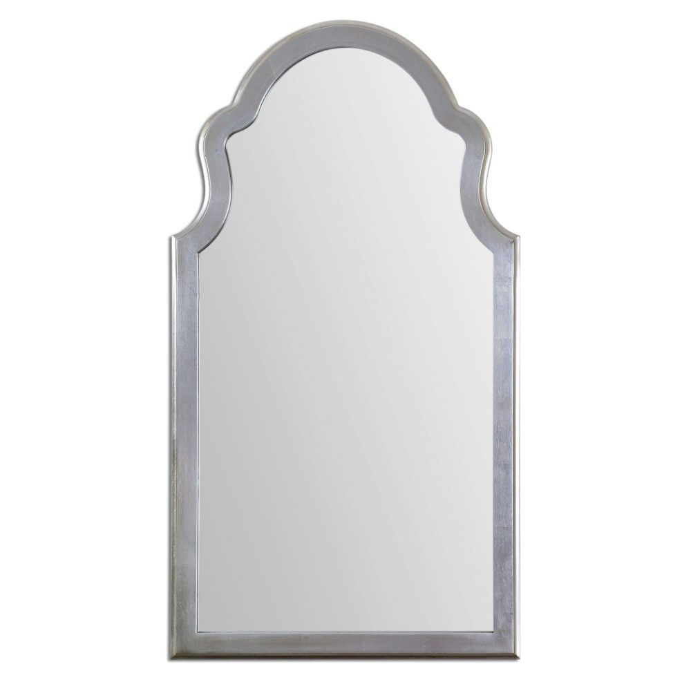 Uttermost Brayden Arched Silver Mirror Intended For Silver Beaded Arch Top Wall Mirrors (View 10 of 15)