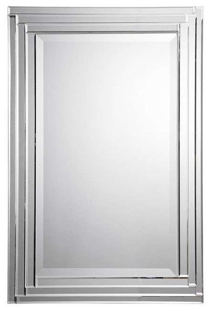 Uttermost Frameless Beveled Mirror – Contemporary – Wall Mirrors – Inside Square Frameless Beveled Wall Mirrors (View 13 of 15)