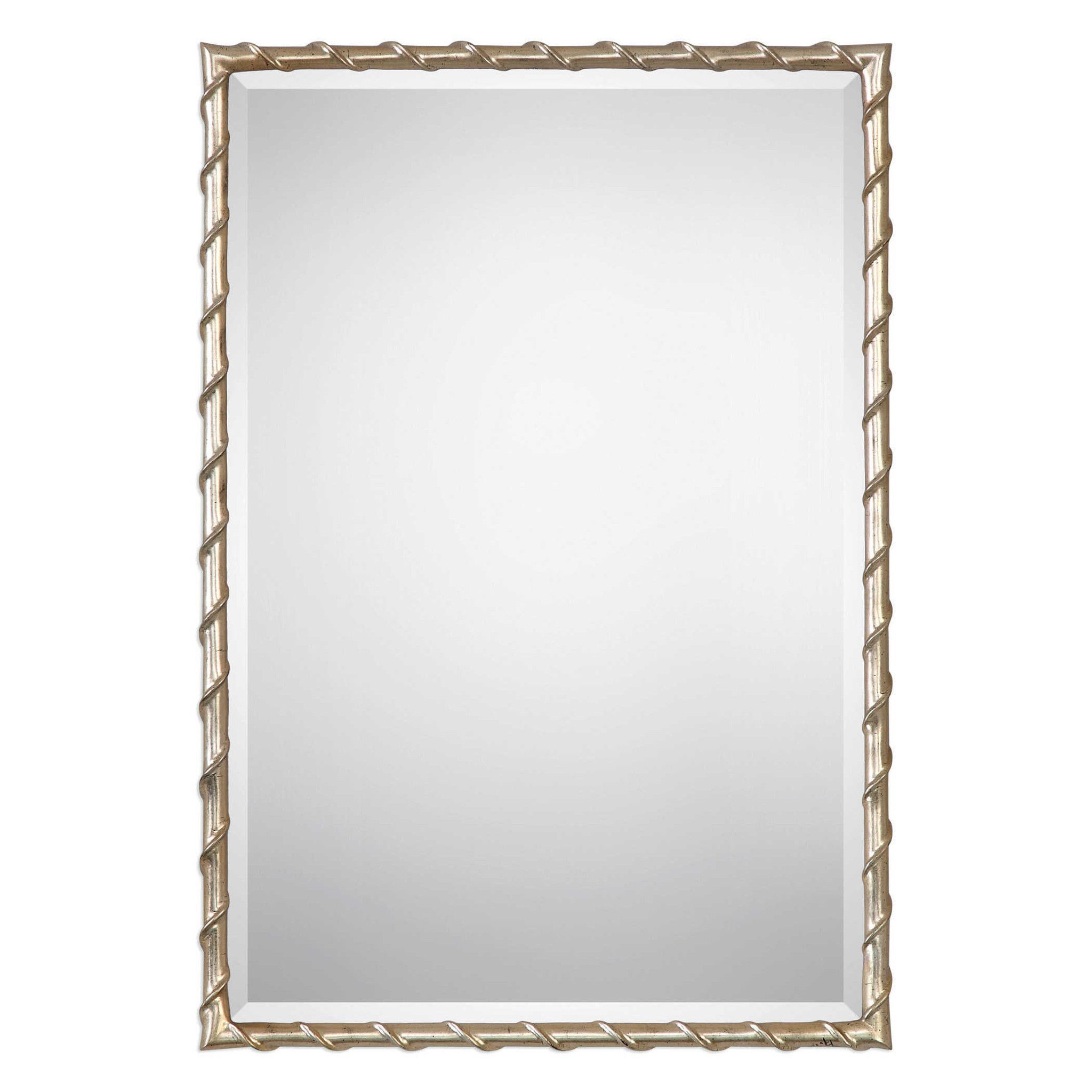 Uttermost Laden Silver Mirror | Mirror Wall, Framed Mirror Wall, Silver Regarding Silver Metal Cut Edge Wall Mirrors (View 4 of 15)