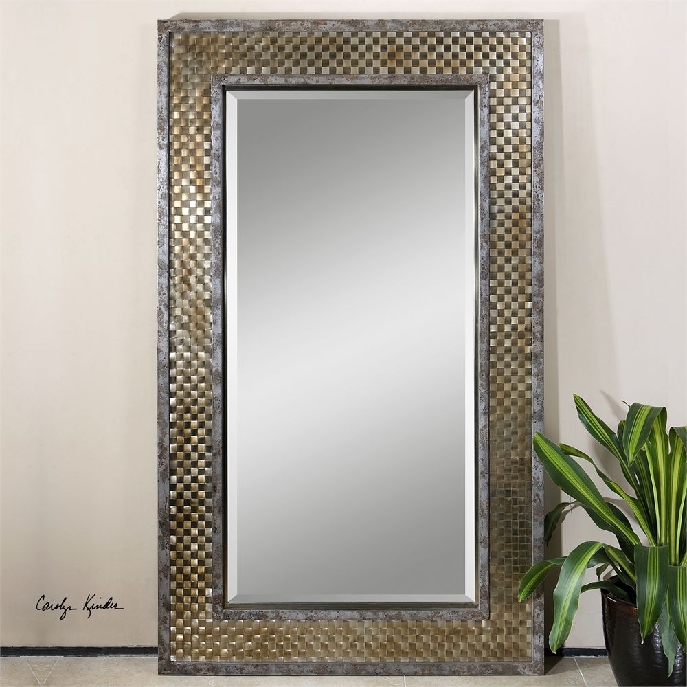 Uttermost Mondego Woven Nickel Mirror | Rectangular Mirror, Brushed Inside Brushed Nickel Rectangular Wall Mirrors (Photo 4 of 15)