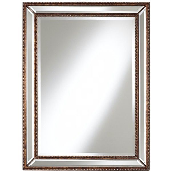Uttermost Palais Beaded 30" X 40" Bronze Wall Mirror (415 Bam) Liked On Within Bronze Beaded Oval Cut Mirrors (View 14 of 15)