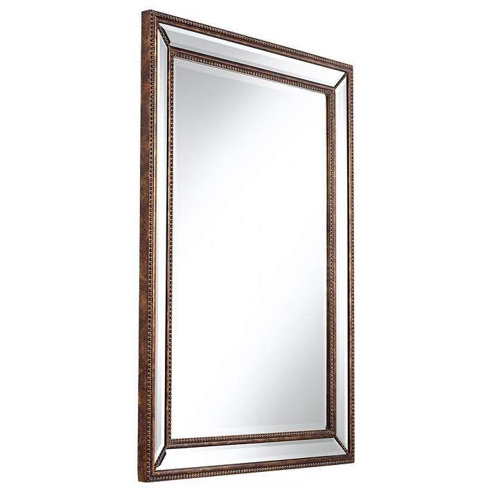 Uttermost Palais Bronze 30" X 40" Beaded Wall Mirror – #y6594 | Lamps Regarding Bronze Beaded Oval Cut Mirrors (View 7 of 15)