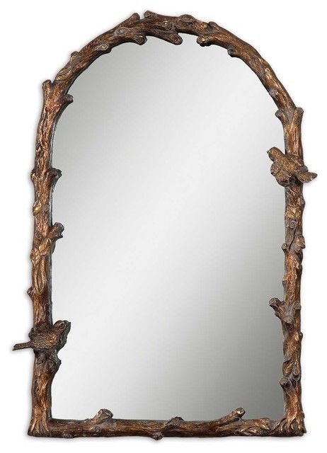 Uttermost Paza Antique Gold Arch Mirror – Rustic – Wall Mirrors – Pertaining To Gold Arch Top Wall Mirrors (View 11 of 15)