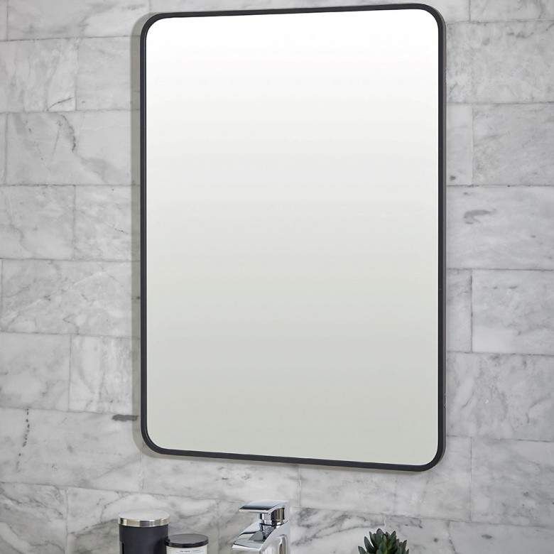 Vellamo Matt Black Rectangular Mirror – 700 X 500mm | Rectangular In Matte Black Rectangular Wall Mirrors (View 8 of 15)