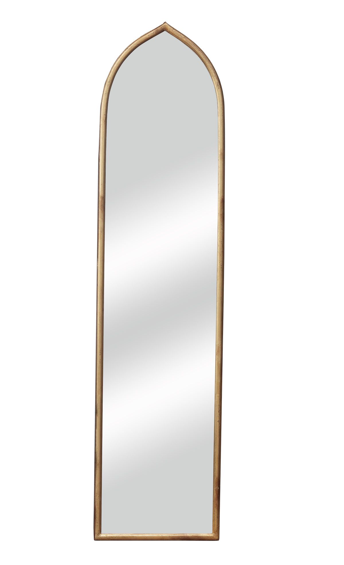 Vintage Full Length Wall Mirror With Arched Metal Frame, Simple Full In Antique Aluminum Wall Mirrors (View 15 of 15)
