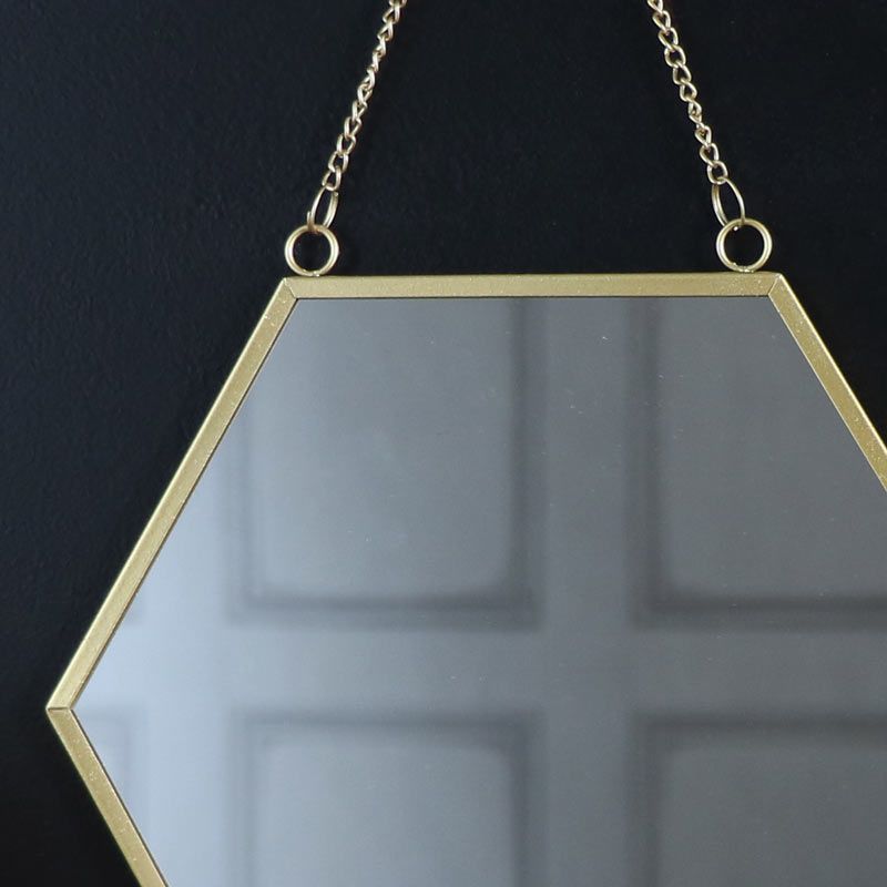 Vintage Gold Hexagonal Wall Mirror – Windsor Browne Inside Gold Hexagon Wall Mirrors (View 9 of 15)