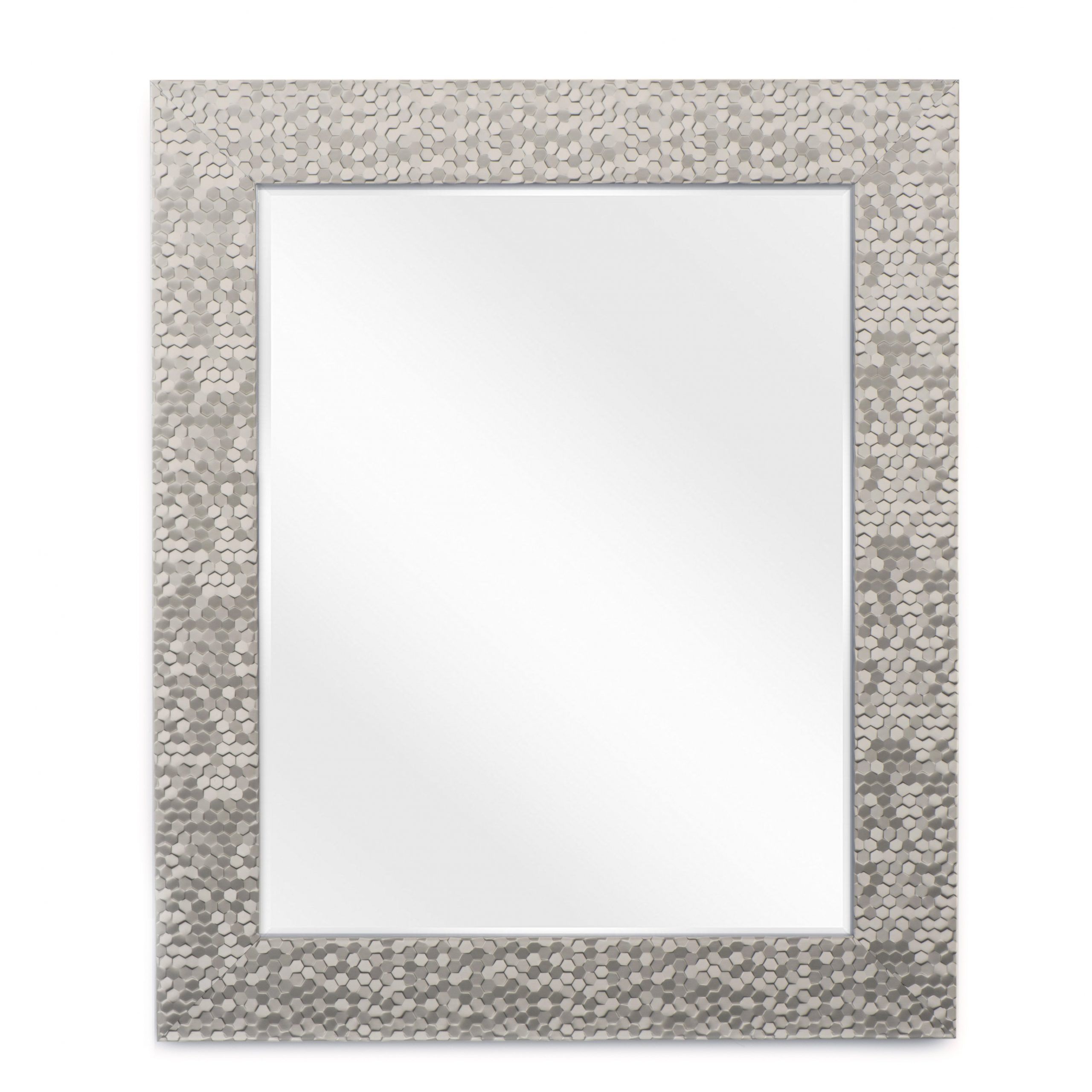 Wall Mirror For Bathroom Or Vanity , 21x25 Brushed Nickel – Walmart Regarding Brushed Nickel Octagon Mirrors (Photo 11 of 15)