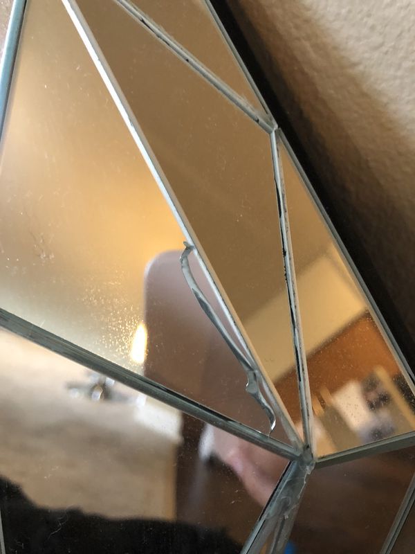 West Elm Faceted Mirror – Emerald Cut For Sale In Kirkland, Wa – Offerup Within Emerald Cut Wall Mirrors (View 3 of 15)