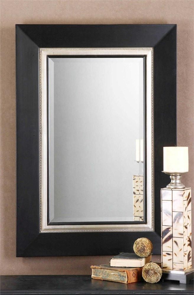 Whittington Matte Black Vanity Mirror | Mirror Wall, Framed Mirror Wall Within Matte Black Arch Top Mirrors (View 11 of 15)