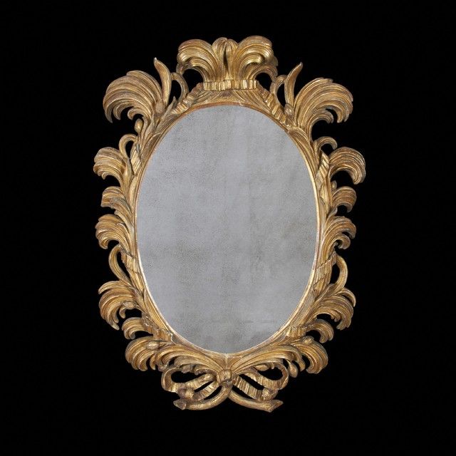 William Iv Carved Gilt Wood Oval Mirror – Traditional – Wall Mirrors Intended For Wooden Oval Wall Mirrors (View 13 of 15)