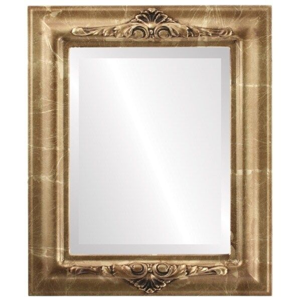 Winchester Framed Rectangle Mirror In Champagne Gold – Antique Gold Intended For Warm Gold Rectangular Wall Mirrors (View 5 of 15)