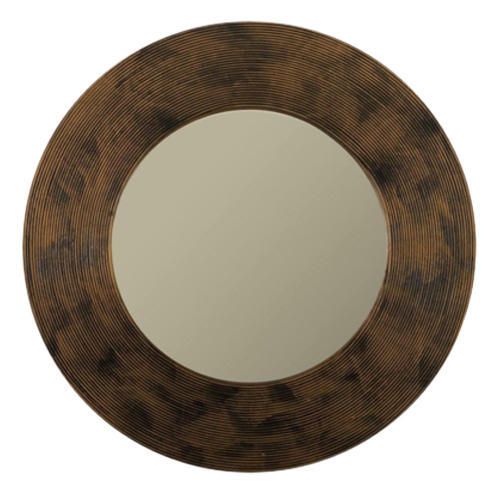 Wooden Frame Round Wall Mirror, Size/dimension:  (View 7 of 15)