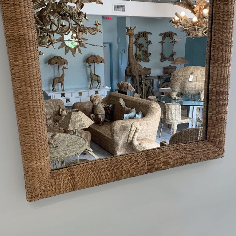 Wrapped Rattan Mirror Mario Lopez Torres | Circa Who Inside Rattan Wrapped Wall Mirrors (View 14 of 15)