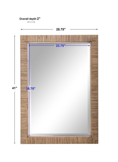 Wrapped Rattan Rectangular Mirror – Mecox Gardens Intended For Rattan Wrapped Wall Mirrors (Photo 8 of 15)