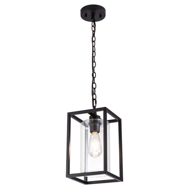 17 Stories Industrial Retro Pendant Lighting Iron Chandelier With Modern Clear  Glass Shade & Reviews | Wayfair Within Clear Glass Shade Lantern Chandeliers (View 15 of 15)