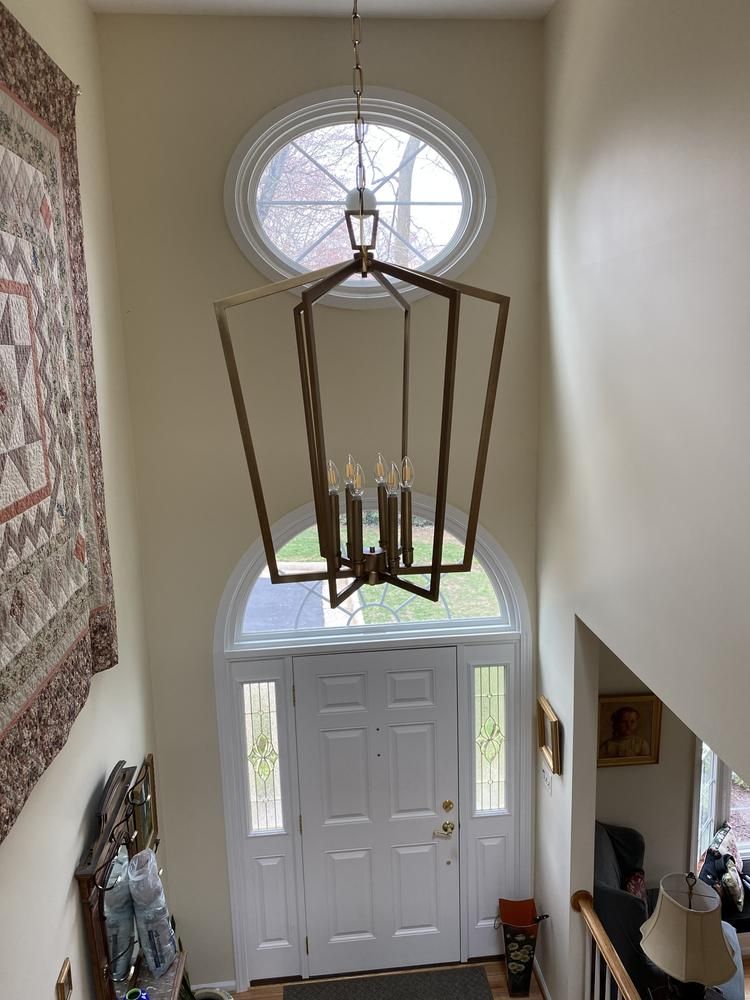 Abbotswell 24 3/4" Wide Natural Brass 6 Light Foyer Pendant – #75d12 |  Lamps Plus For Natural Brass Foyer Lantern Chandeliers (Photo 3 of 15)