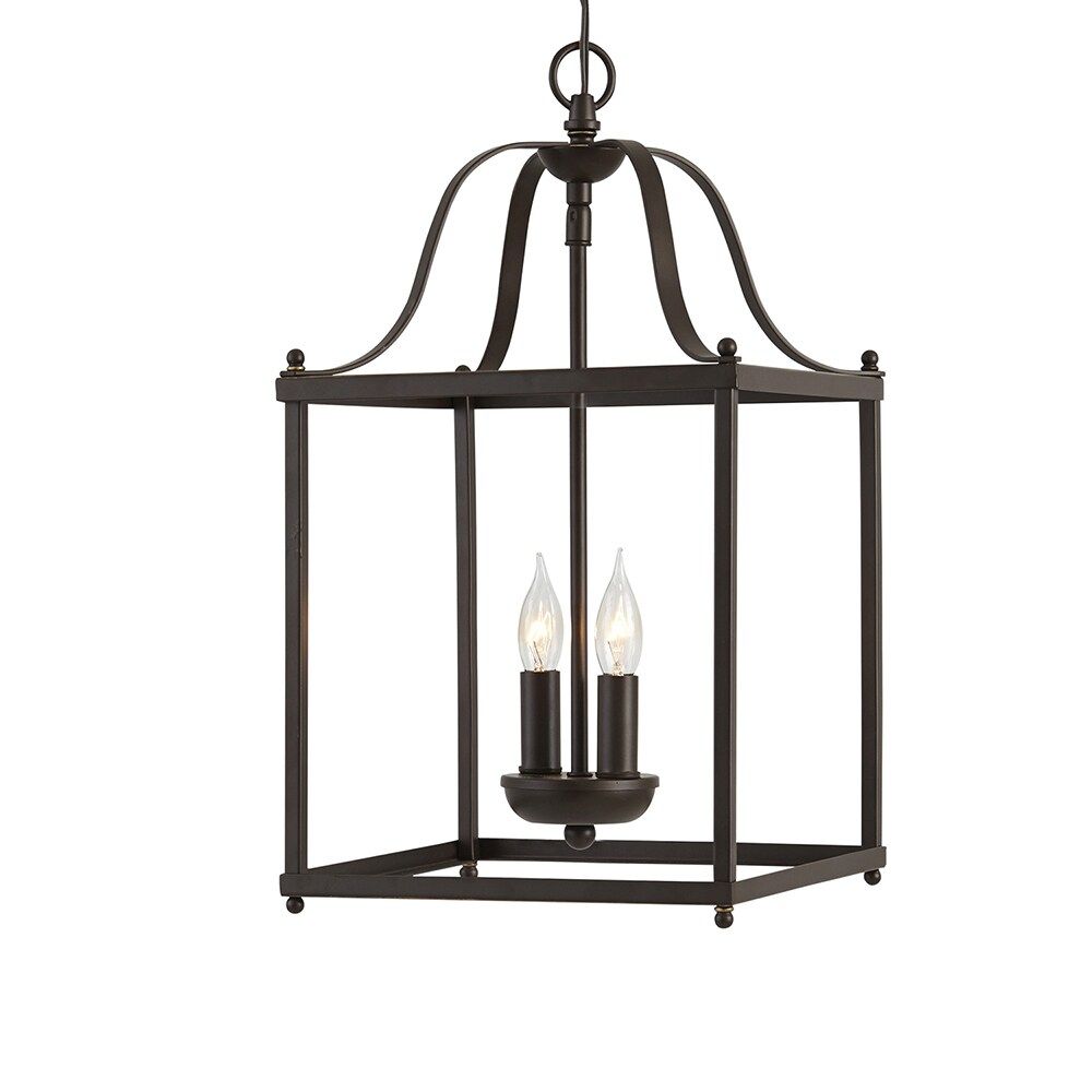 Allen + Roth Collinwick 2 Light Specialty Bronze French Country/cottage  Lantern Pendant Light At Lowes With Cottage White Lantern Chandeliers (View 8 of 15)