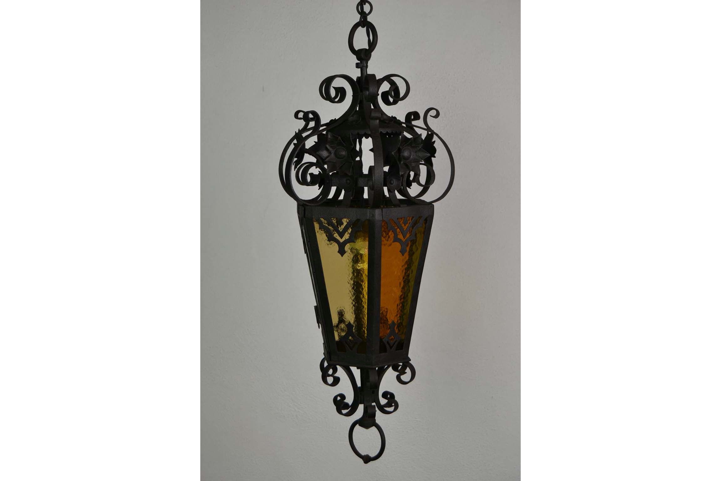 Arts And Crafts French Wrought Iron Lantern | Retro Station Pertaining To French Iron Lantern Chandeliers (View 14 of 15)