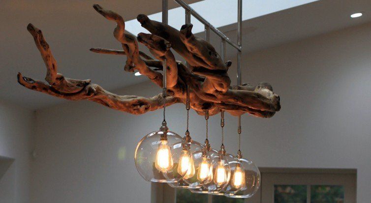 Bespoke Driftwood Chandelier With Driftwood Lantern Chandeliers (Photo 1 of 15)