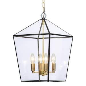 Brass – Lantern – Chandeliers – Lighting – The Home Depot Intended For Brass Wrapped Lantern Chandeliers (View 14 of 15)