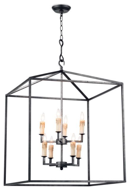 Cape Lantern, Blackened Iron – Transitional – Outdoor Wall Lights And  Sconces  Hedgeapple | Houzz Throughout Blackened Iron Lantern Chandeliers (View 14 of 15)
