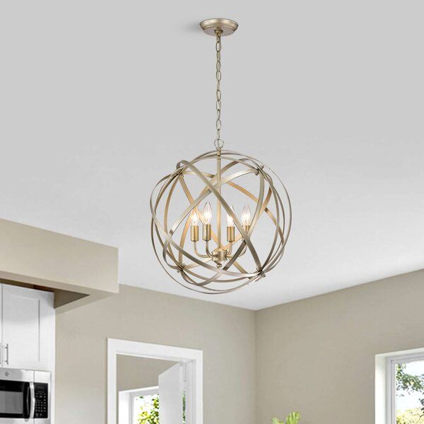 Champagne Bronze Chandelier | Wayfair With Regard To Brushed Champagne Lantern Chandeliers (View 4 of 15)
