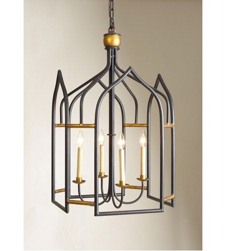 Chelsea House 68003 Chelsea House 4 Light 23 Inch Black And Gilt Lantern  Pendant Ceiling Light With Regard To 23 Inch Lantern Chandeliers (View 3 of 15)