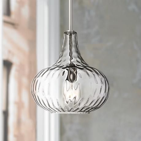 Cora 11" Wide Brushed Nickel Mini Pendant – #2y960 | Lamps Plus | Mini  Pendant, Nickel Lamps, Kitchen Lighting Fixtures Inside Textured Nickel Lantern Chandeliers (Photo 6 of 15)