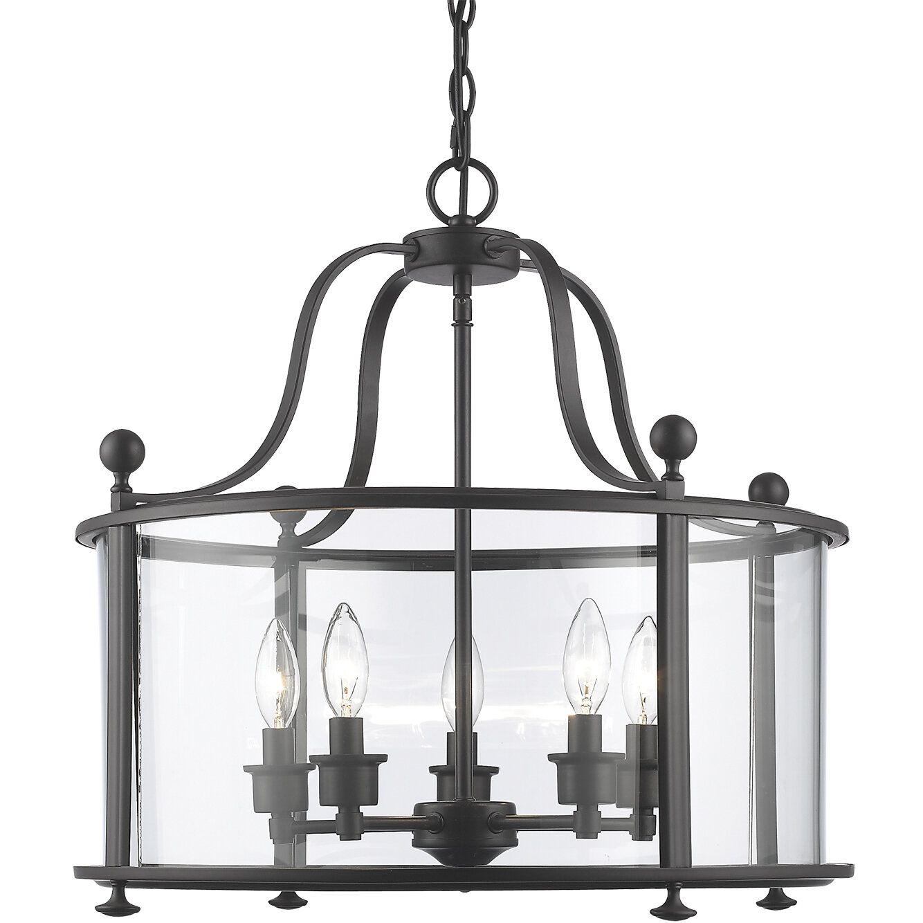 Darby Home Co Kristofer Dimmable Lantern Drum Chandelier & Reviews | Wayfair With Regard To Five Light Lantern Chandeliers (Photo 13 of 15)