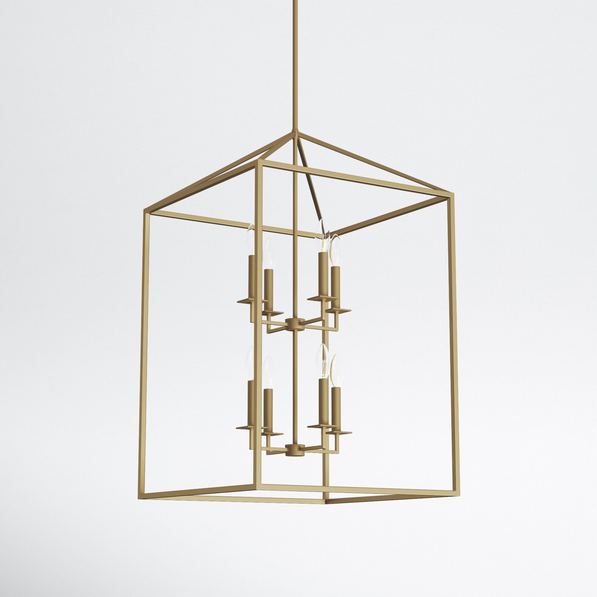 Ellis 8 – Light Dimmable Lantern Square / Rectangle Chandelier & Reviews |  Joss & Main Intended For 27 Inch Lantern Chandeliers (View 13 of 15)