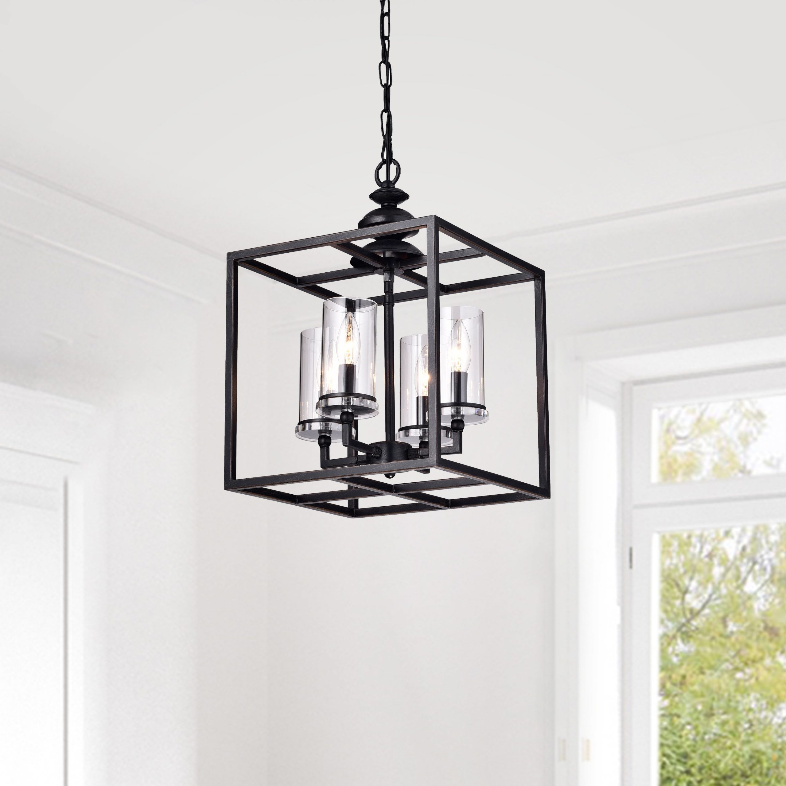 Galena 4 Light Lantern Square Pendant – On Sale – Overstock – 31706629 With Regard To Four Light Lantern Chandeliers (View 12 of 15)