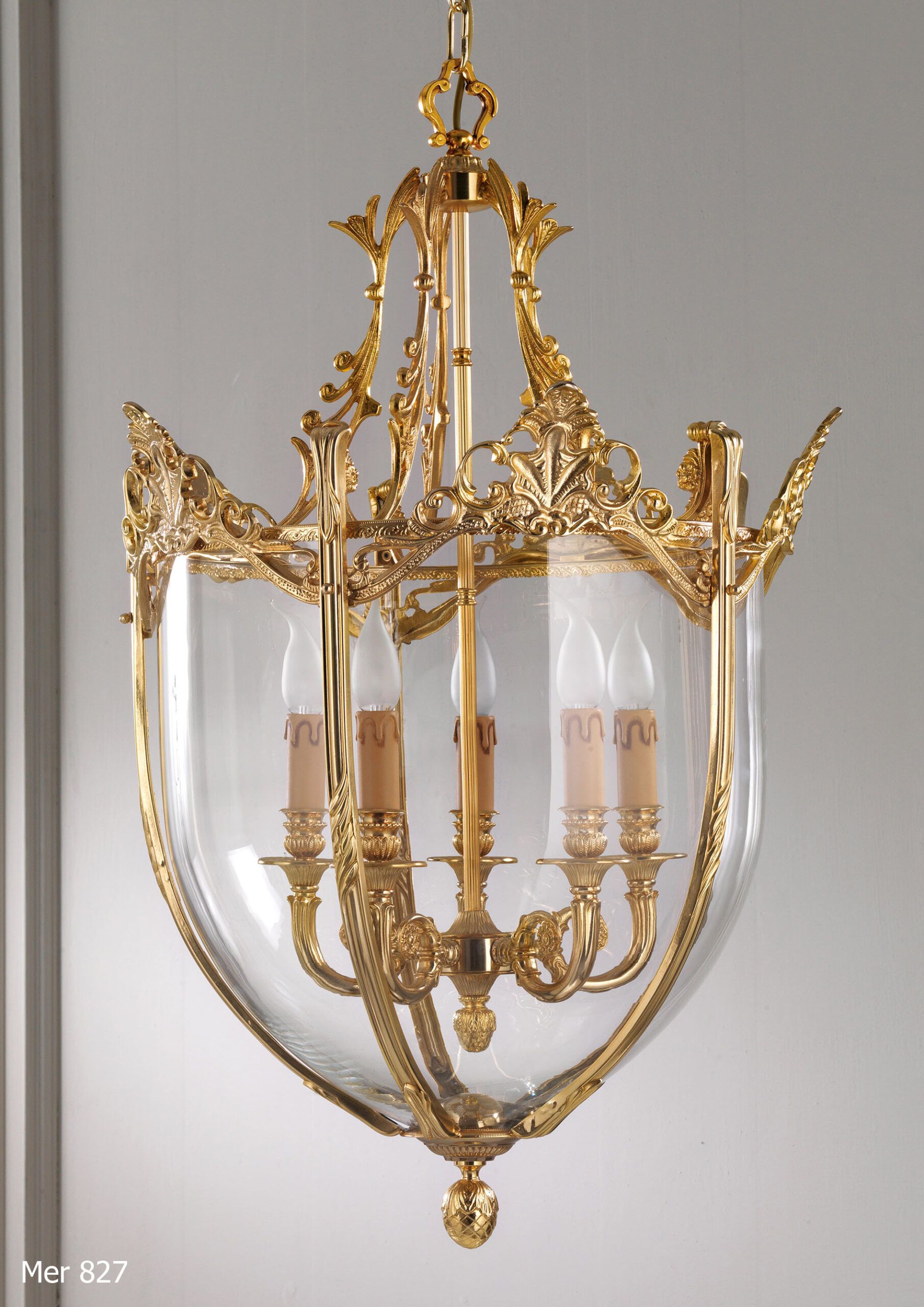 Gilded Bronze Classic Style Lantern – Mer 827 – L'originale With Gilded Gold Lantern Chandeliers (View 9 of 15)