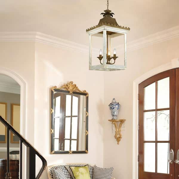 Golden Lighting Finley 4 Light Burnished Chestnut Pendant 0838 4p Bc – The  Home Depot Throughout Chestnut Lantern Chandeliers (View 14 of 15)
