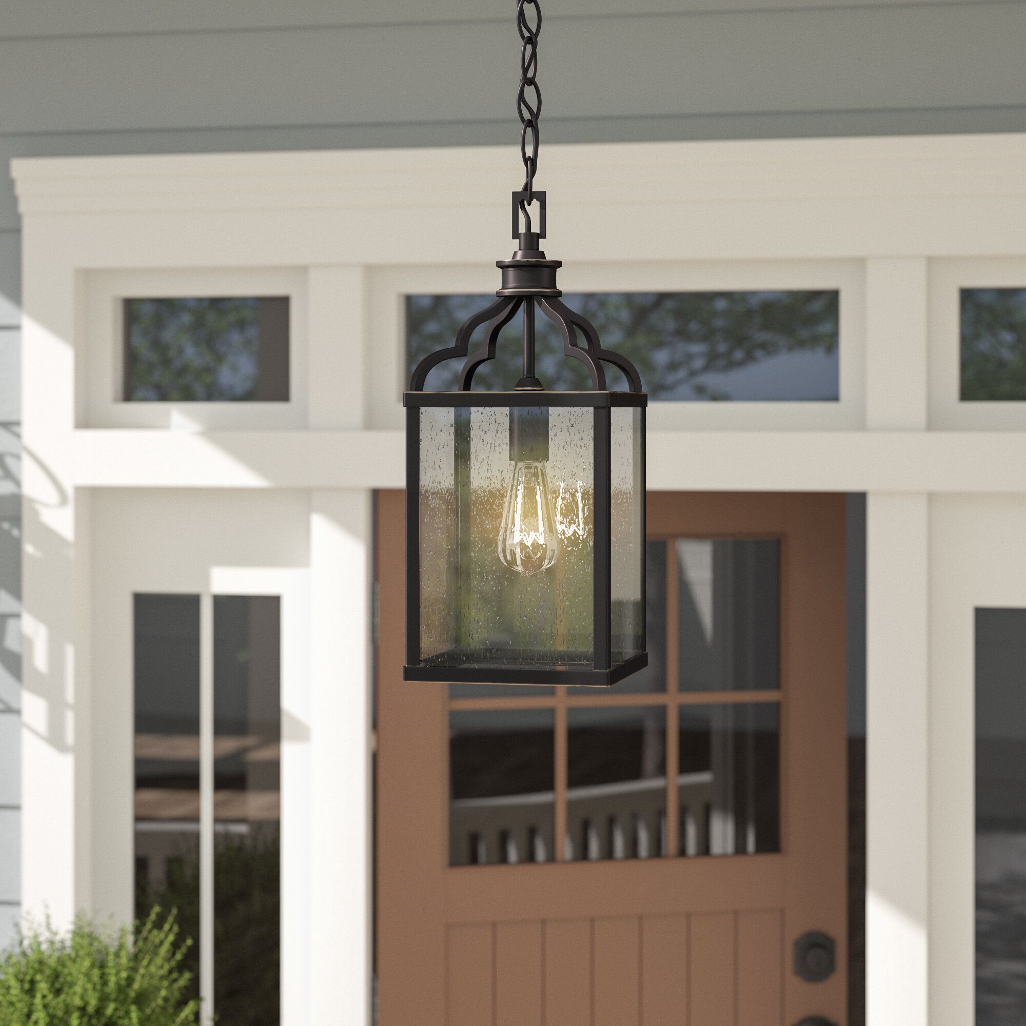 Gracie Oaks Shinault Outdoor Hanging Lantern & Reviews | Wayfair Intended For Birchwood Lantern Chandeliers (View 6 of 15)