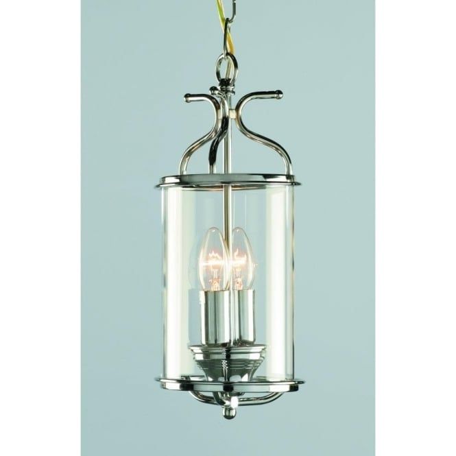 Impex Lighting Lg00029/ch Winchester 2 Light Indoor Ceiling Lantern Pendant  In Polished Chrome Finish N22661 – Indoor Lighting From Castlegate Lights Uk Within Two Light Lantern Chandeliers (Photo 4 of 15)