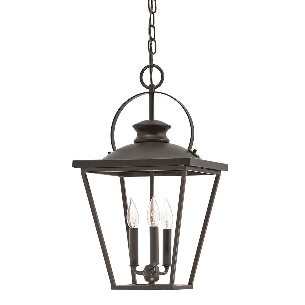 Kichler Arena Cove 3 Light Olde Bronze French Country/cottage Lantern  Pendant Light At Lowes Throughout Cottage White Lantern Chandeliers (View 15 of 15)