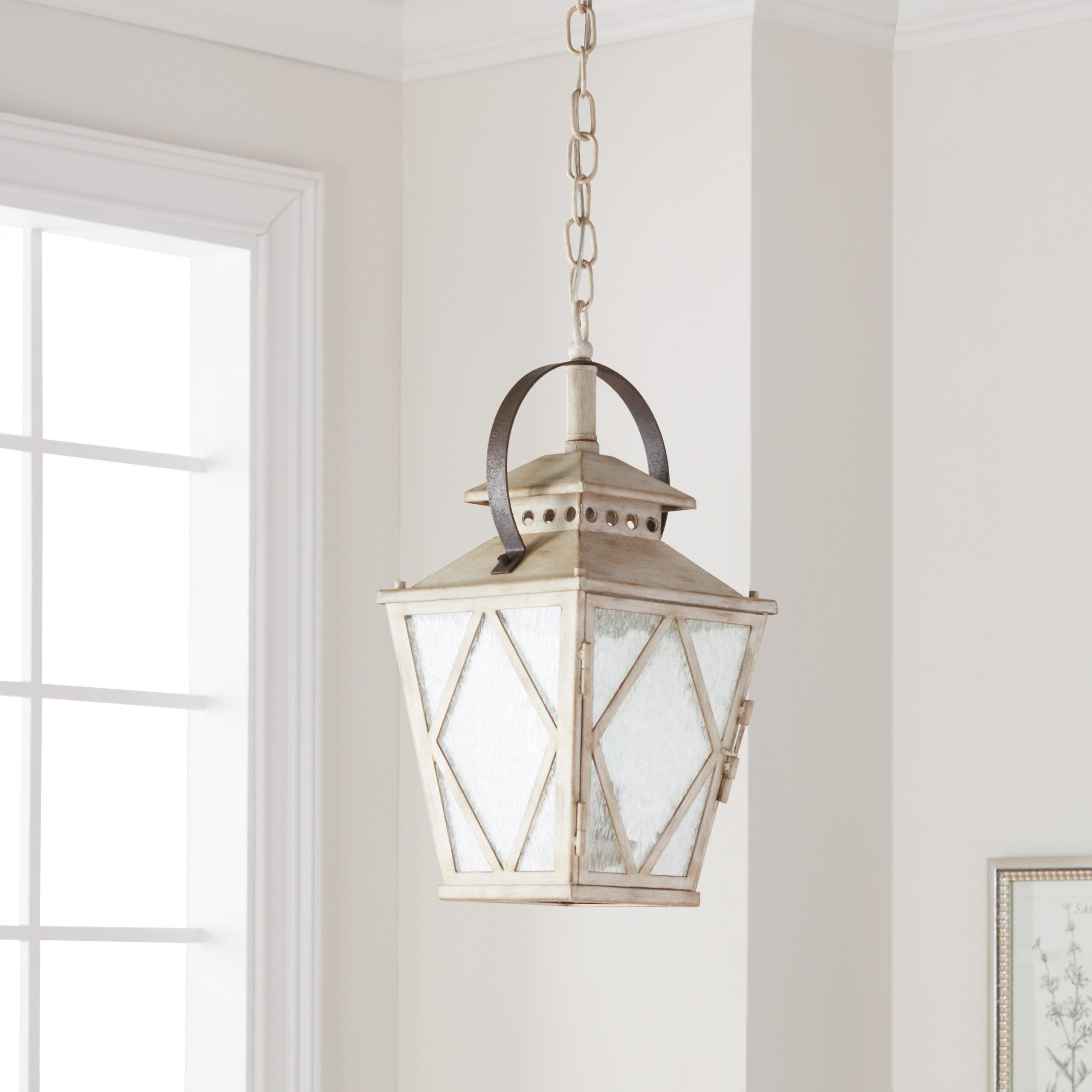 Kichler Lighting Hayman Bay Collection 2 Light Distressed Antique White  Pendant – Overstock – 13454532 Intended For White Distressed Lantern Chandeliers (View 14 of 15)