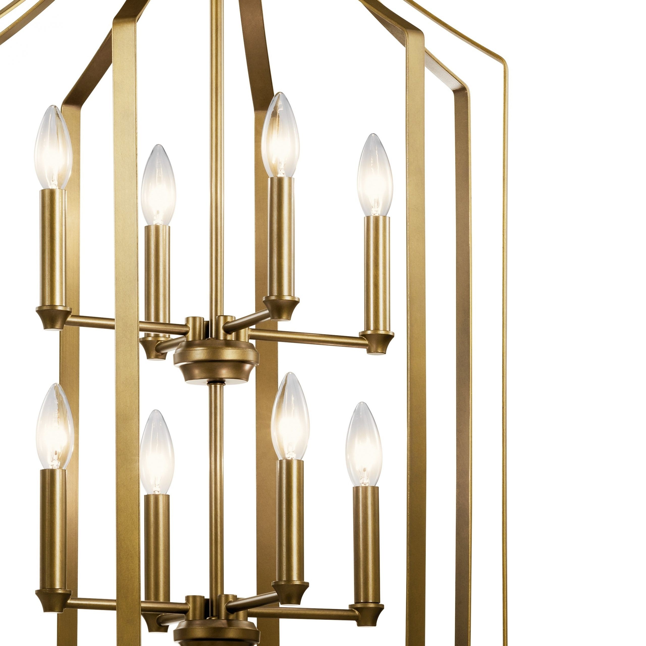 Kichler Lighting Morrigan 8 Light Foyer Chandelier Natural Brass – On Sale  – Overstock – 30902409 Intended For Natural Brass Foyer Lantern Chandeliers (Photo 11 of 15)