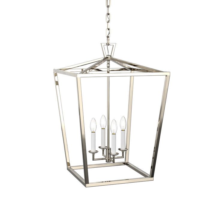 Lights | Ceiling | Pendant Lighting | Anover Large Lantern Pendant,  Polished Nickel Pertaining To Satin Nickel Lantern Chandeliers (View 2 of 15)