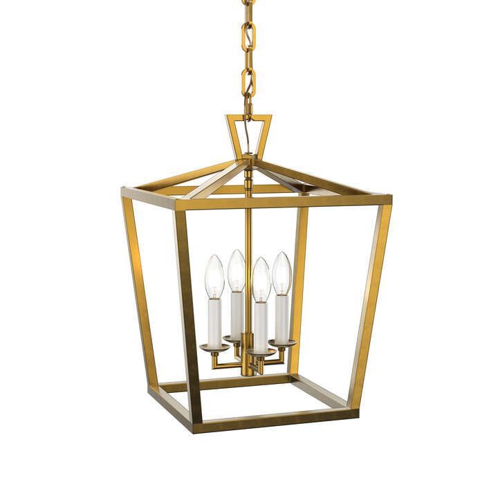 Lights | Ceiling | Pendant Lighting | Anover Large Lantern Pendant,  Satin Brass For Warm Brass Lantern Chandeliers (View 9 of 15)