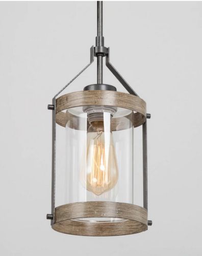 Lnc Home Rustic Lantern Mini Pendant, Light Grey A04096 | Ebay With Regard To Rustic Gray Lantern Chandeliers (View 12 of 15)