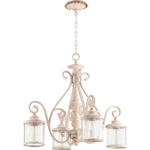Mill & Mason Buckingham White 27 Inch Four Light Chandelier | White  Chandelier, Country Chandelier, Chandelier Ceiling Lights Intended For 27 Inch Lantern Chandeliers (View 6 of 15)