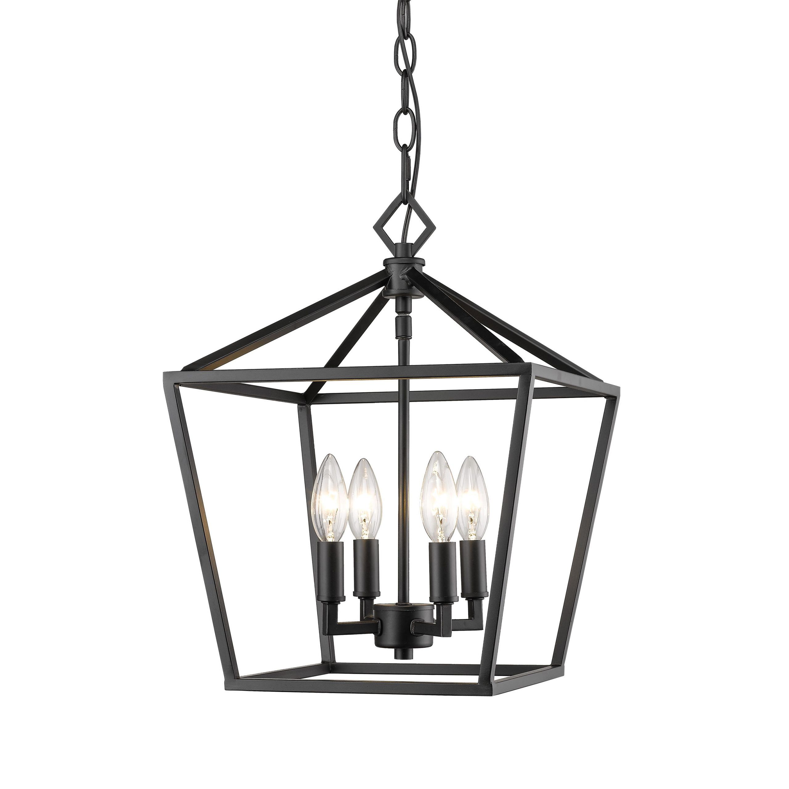Millennium Lighting 4 Light Matte Black Traditional Lantern Outdoor Pendant  Light In The Pendant Lighting Department At Lowes With Matte Black Lantern Chandeliers (Photo 6 of 15)