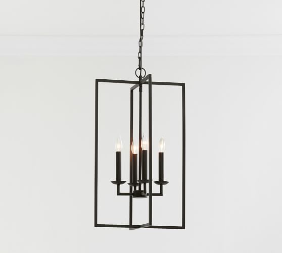 Remington Lantern Pendant | Pottery Barn Within Black With White Lantern Chandeliers (View 15 of 15)