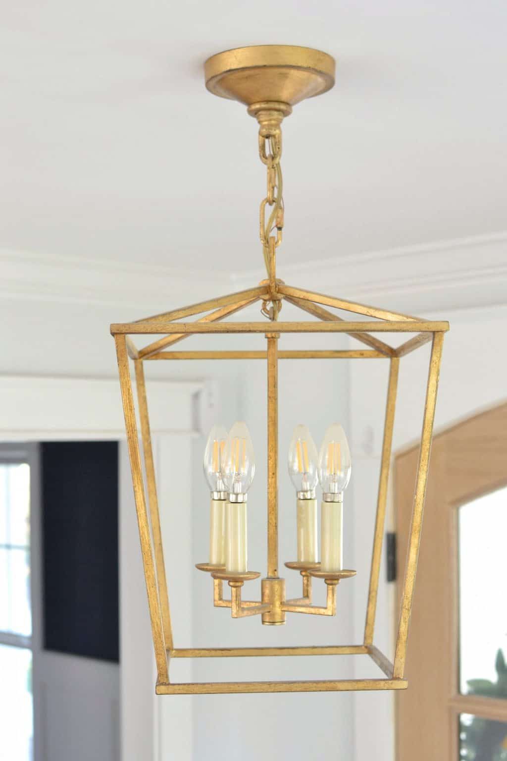 See Our Visual Comfort Darlana Lighting Up Close – Chrissy Marie Blog With Regard To Gilded Gold Lantern Chandeliers (View 14 of 15)