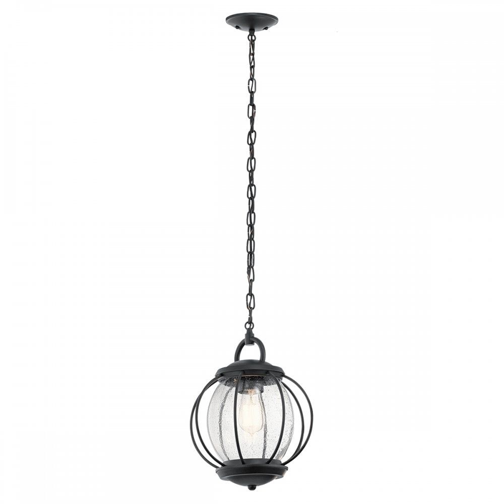 Small Exterior Pendant Cage Seed Glass Globe Black Lighting And Lights For Textured Black Lantern Chandeliers (Photo 12 of 15)