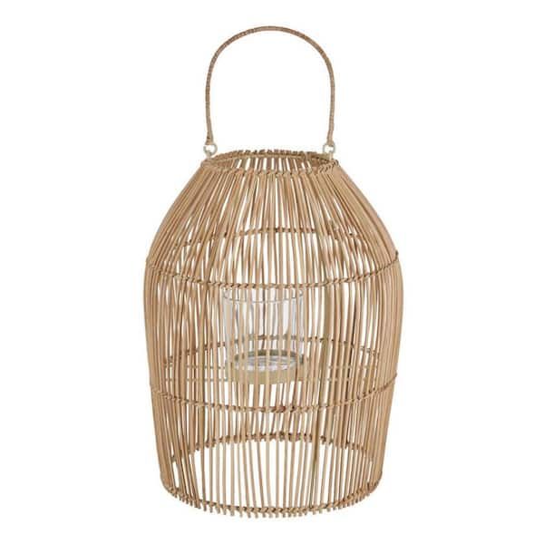 Stylewell Natural Rattan Lantern Feh2111 12 – The Home Depot In Natural Rattan Lantern (Photo 2 of 15)
