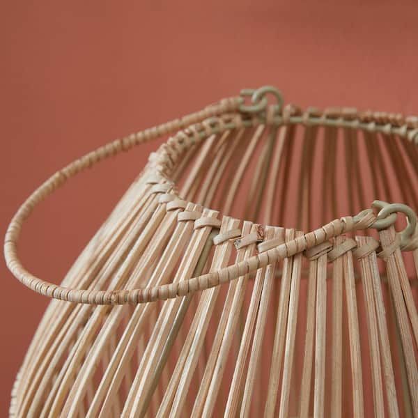 Stylewell Natural Rattan Lantern Feh2111 12 – The Home Depot Throughout Natural Rattan Lantern (View 12 of 15)