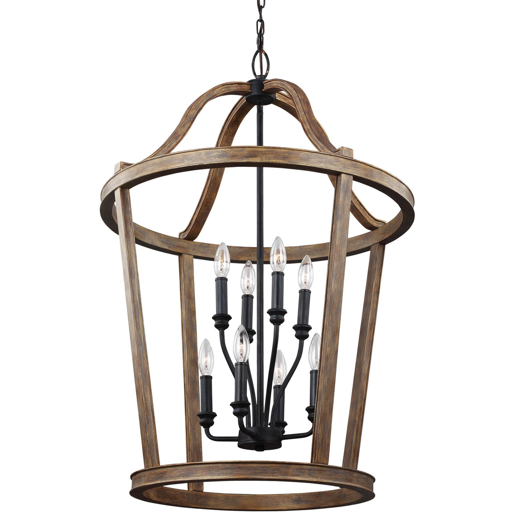 The Lorenz Chandelier Combines A Period Inspired Weathered Oak Wooden  Lantern With Dark Weathered Zinc H… | Wood Chandelier, Lantern Pendant  Lighting, Weathered Oak Inside Weathered Oak Wood Lantern Chandeliers (View 6 of 15)