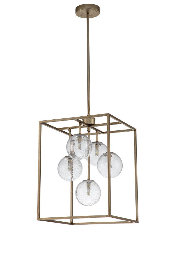 This Silhouette Antique Black 5  Light Lantern Chandelier With Clear Seeded  Glass Shades Is A Simple Yet Stylish Design That Would Suit Many Different  Room Deco… In 2022 | Glass Chandelier, Lantern With Regard To Brushed Champagne Lantern Chandeliers (View 13 of 15)